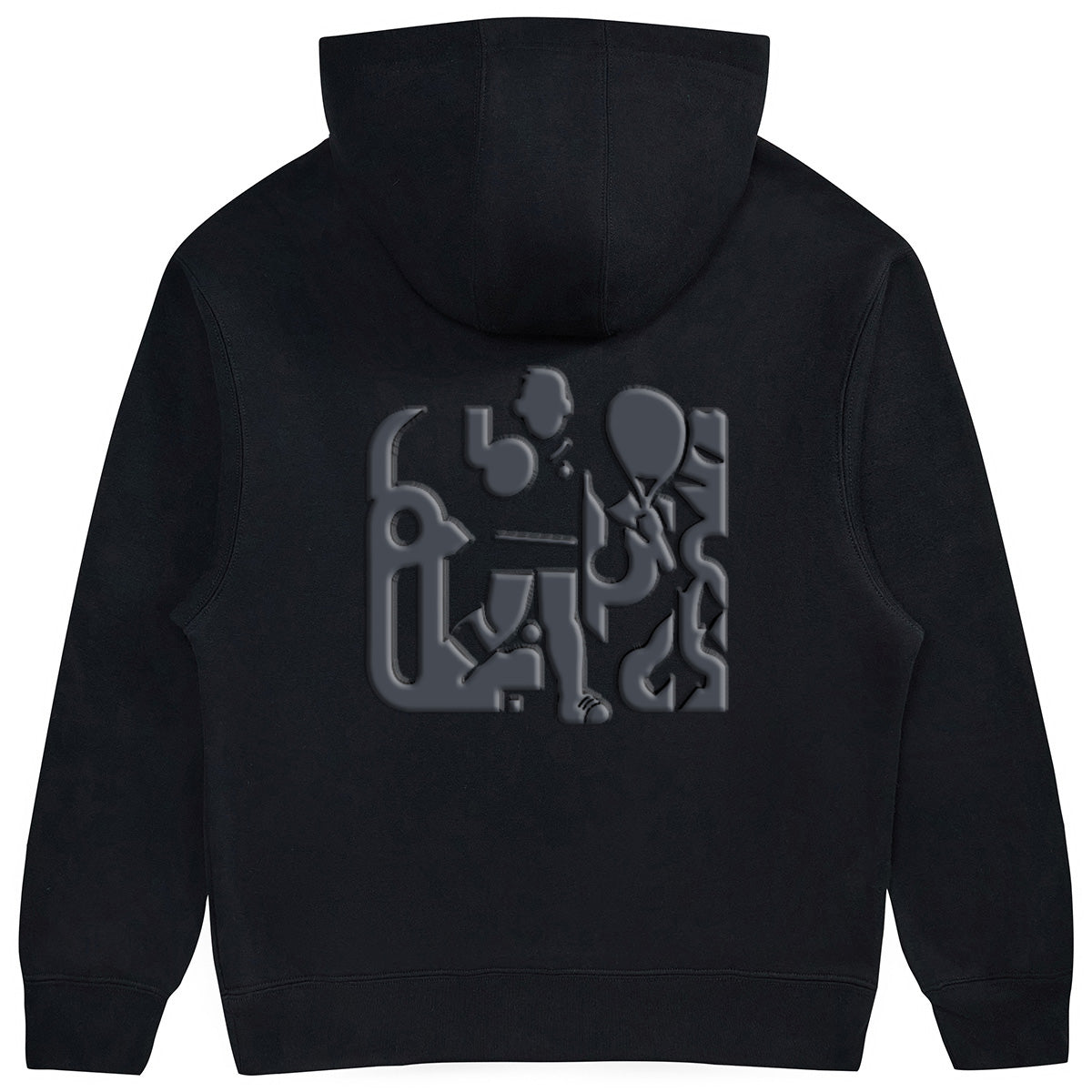 Padel Clubber Hoodie: Black & Grey